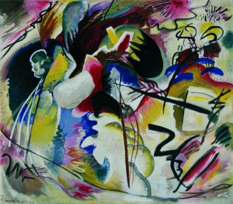 Kandinsky,Tableau avec formes blanches
